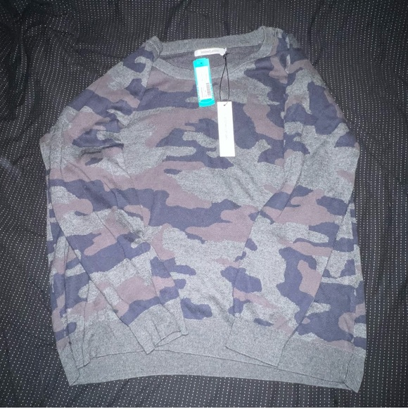 Stitches & Stripes Scoop Neck Camo Sweater - Picture 1 of 2